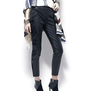 Free‎ people black faux leather skinny pants size 0